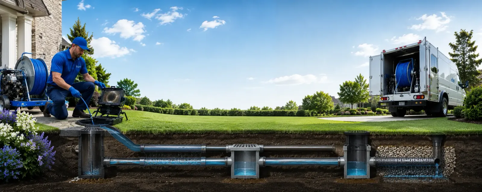Outdoor drain cleaning information for Eaton, IN